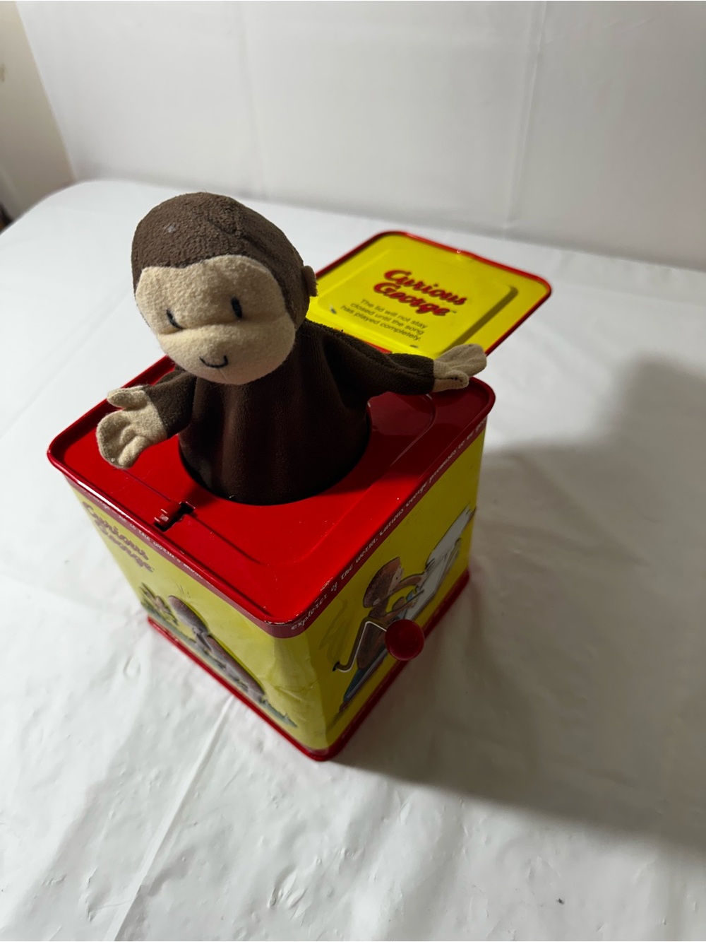 Jack-in-the-Box Plush Toy - Brown and Red Original